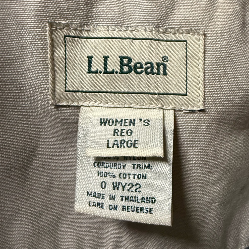 L.L. Bean Women's Cream Barn Coat Large - Picture 4 of 10